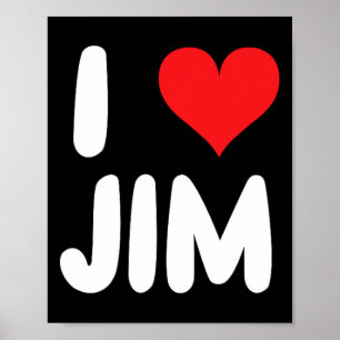 Ich liebe Jim - Herz - Name  Poster