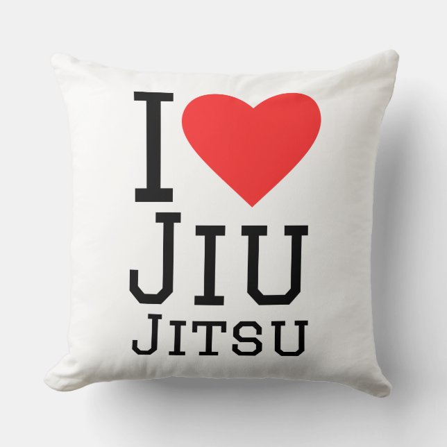 Ich liebe Jiu Jitsu Kissen (Vorderseite)