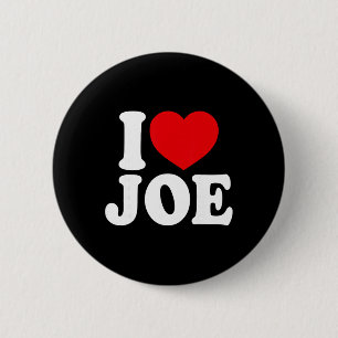 Ich liebe Joe, ich liebe Joe Name, rotes Herz Vale Button