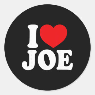 Ich liebe Joe, ich liebe Joe Name, rotes Herz Vale Runder Aufkleber