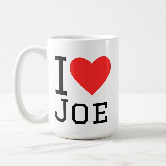 Ich liebe Joe Kaffeetasse (Links)