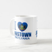 Ich liebe Johnstown, PA Kaffeetasse (Vorderseite Links)