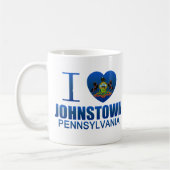 Ich liebe Johnstown, PA Kaffeetasse (Links)