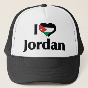 Ich liebe Jordanien-Flagge Truckerkappe