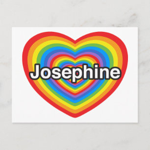 Ich Liebe Josephine. Ich Liebe dir Josephine. Herz Postkarte