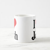 Ich liebe Josh Kaffeetasse (Mittel)