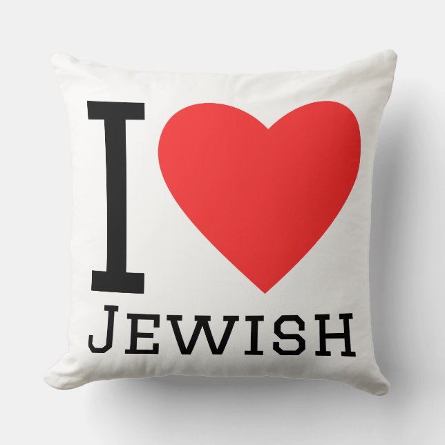 Ich liebe jüdisch  kissen (Vorderseite)