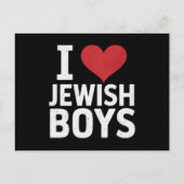 Ich Liebe jüdische Jungs Ich höre jüdische Jungs H Postkarte (Vorderseite)
