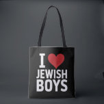 Ich Liebe jüdische Jungs Ich höre jüdische Jungs H Tasche<br><div class="desc">Ich Liebe jüdische Jungs Ich höre jüdische Jungs Hanukkah</div>