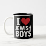 Ich Liebe jüdische Jungs Ich höre jüdische Jungs H Zweifarbige Tasse<br><div class="desc">Ich Liebe jüdische Jungs Ich höre jüdische Jungs Hanukkah</div>