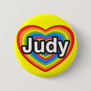 Ich Liebe Judy. Ich Liebe dir Judy. Herz Button