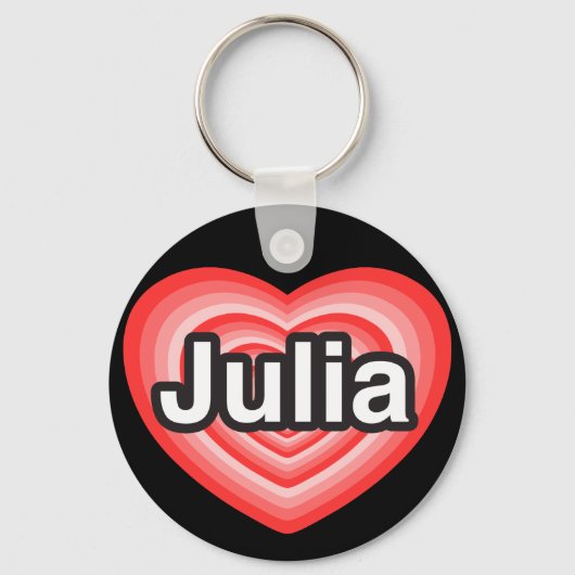 Ich Liebe Julia. Ich habe dir Julia Liebe. Herz Schlüsselanhänger (Vorderseite)