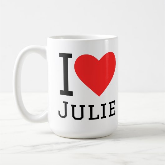 Ich liebe Julie Kaffeetasse (Links)