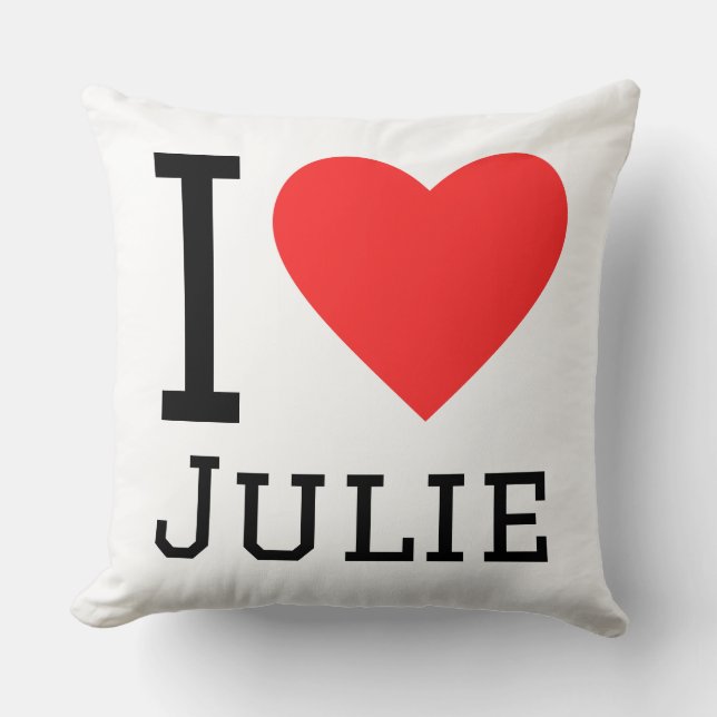 Ich liebe Julie  Kissen (Vorderseite)