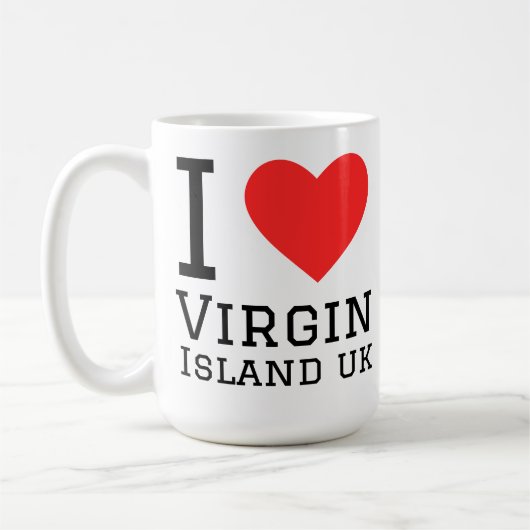 Ich liebe Jungferninseln uk Kaffeetasse (Links)