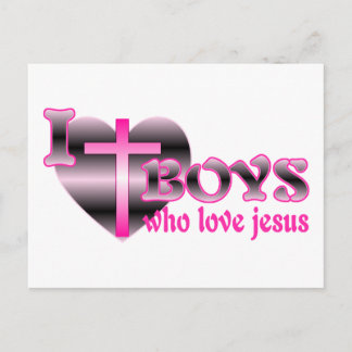 Ich Liebe Jungs, die Jesus Liebe Postkarte