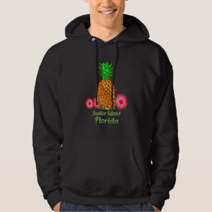 Ich liebe Jupiter Island Florida Fl Ananas Floral Hoodie