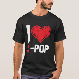 Ich liebe K-Pop Heart T-Shirt