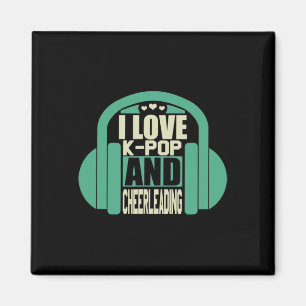 Ich liebe K-Pop und Cheerleading Magnet