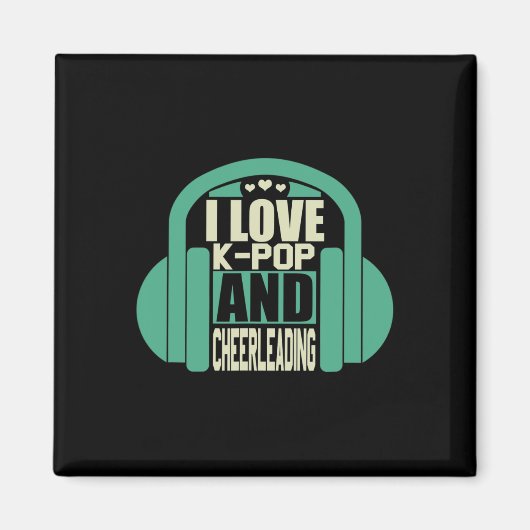Ich liebe K-Pop und Cheerleading Magnet (Vorne)