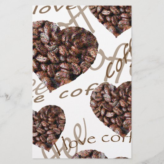 Ich Liebe Kaffee! Briefpapier (Vorderseite)