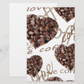 "Ich Liebe Kaffee!" Briefpapier (Vorne/Hinten)