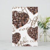 "Ich Liebe Kaffee!" Briefpapier (Stehend Vorderseite)