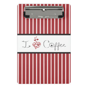 Ich liebe Kaffee Buchstaben Kunst Mini Klemmbrett