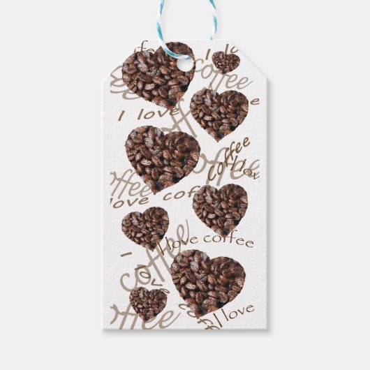 Ich Liebe Kaffee! Geschenkanhänger (Vorderseite)