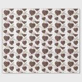 Ich Liebe Kaffee! Geschenkpapier (Flach)