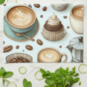 Ich liebe Kaffee Geschirrtuch (Gefaltet)