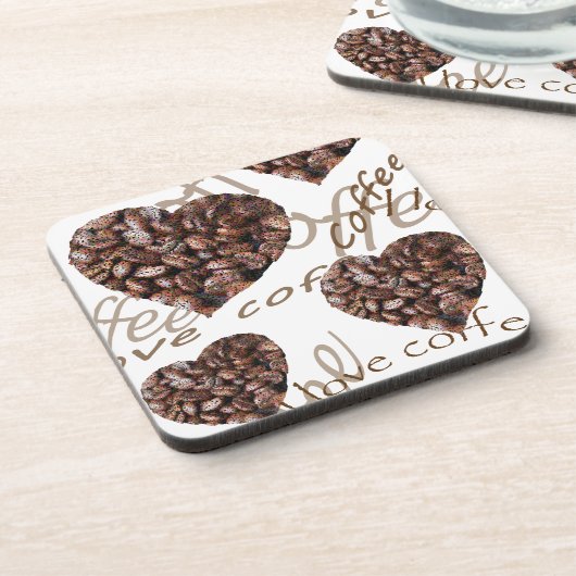 Ich Liebe Kaffee! Getränkeuntersetzer (Linke Seite)