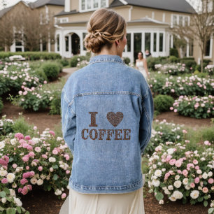 Ich liebe Kaffee Jeansjacke