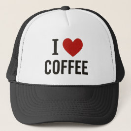 Ich liebe Kaffee Kappe. Truckerkappe