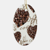 Ich Liebe Kaffee! Keramik Ornament (Rechts)