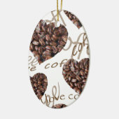 Ich Liebe Kaffee! Keramik Ornament (Links)