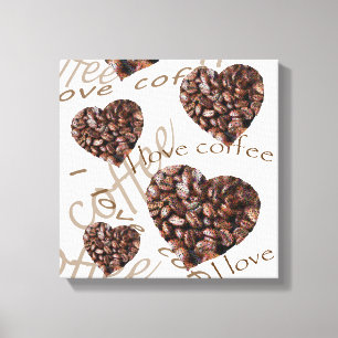 "Ich Liebe Kaffee!" Leinwanddruck