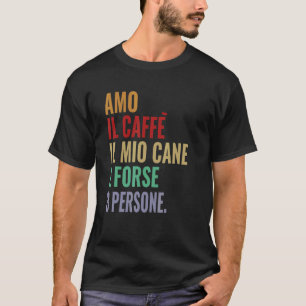 Ich Liebe Kaffee mein Hund Phrase Mann Frauen Kaff T-Shirt