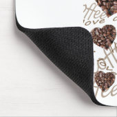 Ich Liebe Kaffee! Mousepad (Ecke)