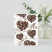 "Ich Liebe Kaffee!" Postkarte (Stehend Vorderseite)