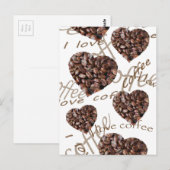 "Ich Liebe Kaffee!" Postkarte (Vorne/Hinten)