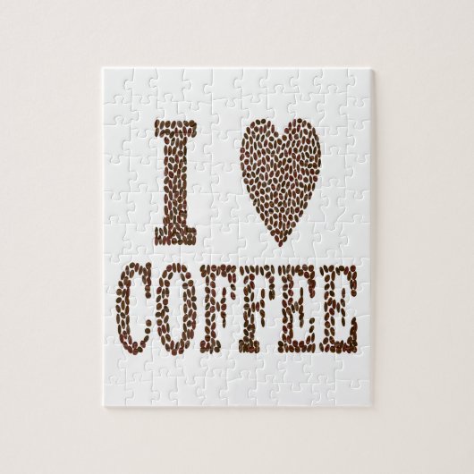 Ich liebe Kaffee Puzzle (Vertikal)