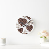 "Ich Liebe Kaffee!" Runde Wanduhr (Zuhause)