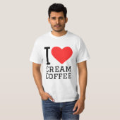 Ich Liebe Kaffee Sahne T-Shirt (Vorne ganz)