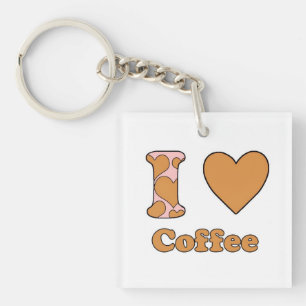 Ich liebe Kaffee Schlüsselanhänger