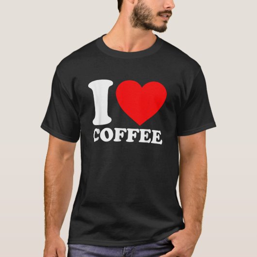 Ich liebe Kaffee T-Shirt (Vorderseite)