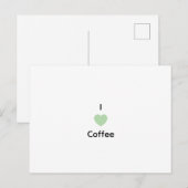 Ich liebe Kaffee Text  Feiertagspostkarte (Vorne/Hinten)