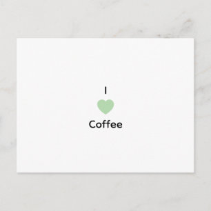Ich liebe Kaffee Text  Feiertagspostkarte