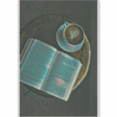Ich Liebe Kaffee und Bücher Aufkleber (Vorderseite)