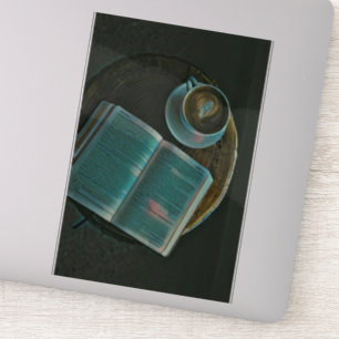 Ich Liebe Kaffee und Bücher Aufkleber